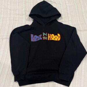 Men's Black Hoodie with Colorful Graphic